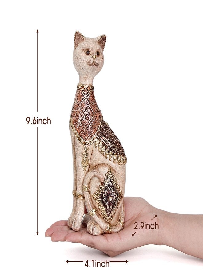 Leekung Cat Statue for Home Decor,Cat Figurine and Sculptures for Shelf Table Desk Bathroom Living Room Bedroom Decor,Vintage Home Décor Accents,Cats Art Themed Decorations,Cats Lover Gifts for Women - Image 2